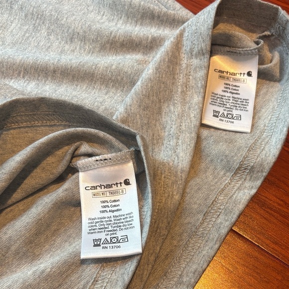 NWT 2x Carhartt Kids 5T Tractor Graphic Light Gray Matching Tank Tops - Picture 4 of 5